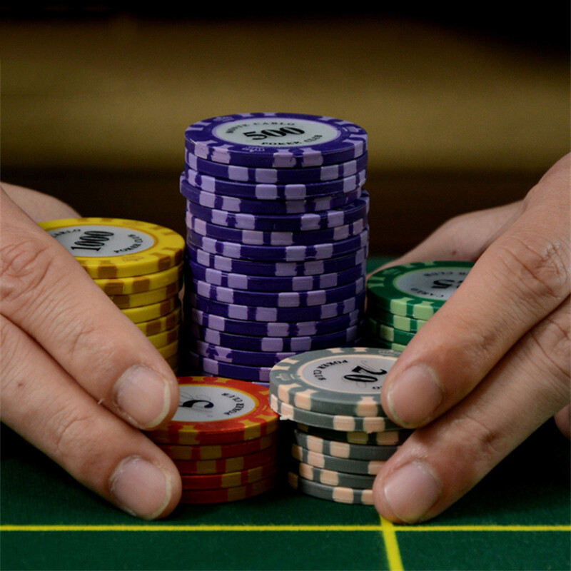 5gab Apaļi pokera žetoni 40*3,3 mm Texas Hold`em/Blackjack/Baccarat galda žetoni Kazino Azartspēļu Aksesuāri Ūdensizturīgie žetoni