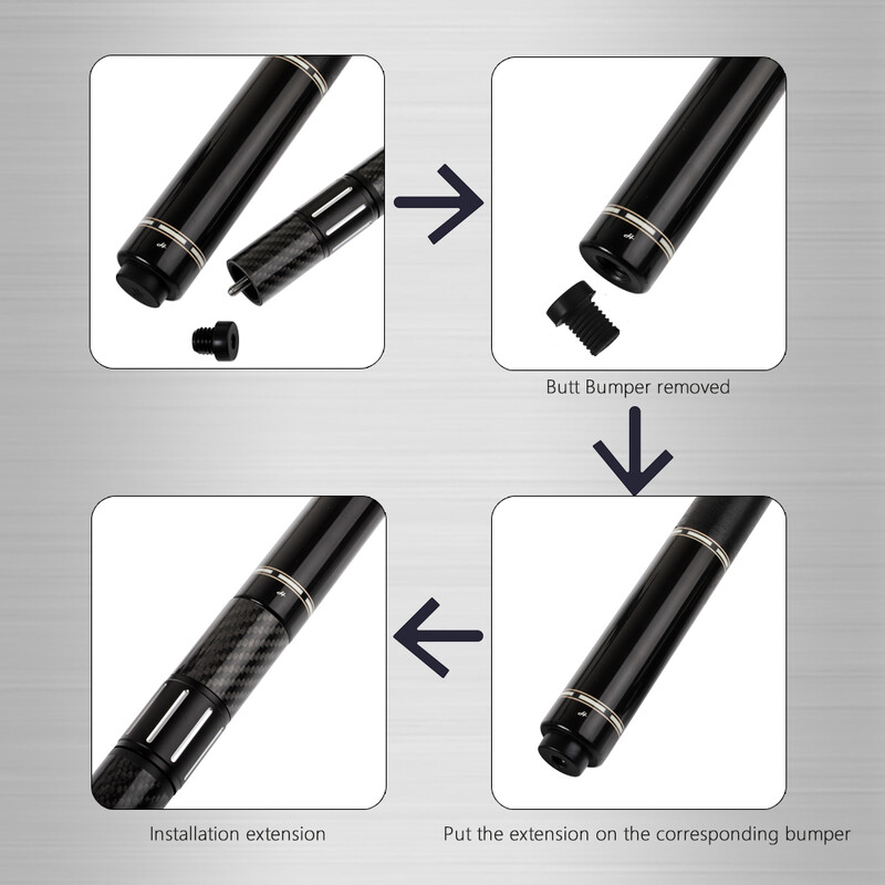 Gumeni štap za biljar Block Butt Connected Extension Billiard Extension Bumper Dodatak za MEZZ PREDATOR FURY HOW KONLLEN