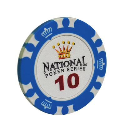 10 gab. Māla Teksasas pokera žetonu kazino monētas Poker 40x3,3 mm Crown Poker Chips Club izklaides spēļu azartspēļu komplekts profesionāls