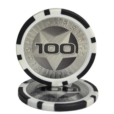 10 PC Texas Poker Professional Baccarat Upscale pokera spēles žetonu komplekts, piederumi, žetoni Pentacle kazino monētas 11,5 g