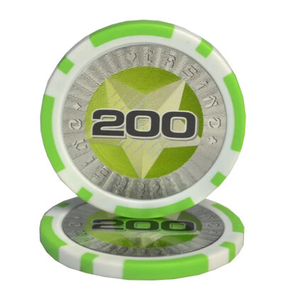 10 PC Texas Poker Professional Baccarat Upscale pokera spēles žetonu komplekts, piederumi, žetoni Pentacle kazino monētas 11,5 g