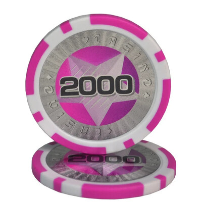 10 PC Texas Poker Professional Baccarat Upscale pokera spēles žetonu komplekts, piederumi, žetoni Pentacle kazino monētas 11,5 g