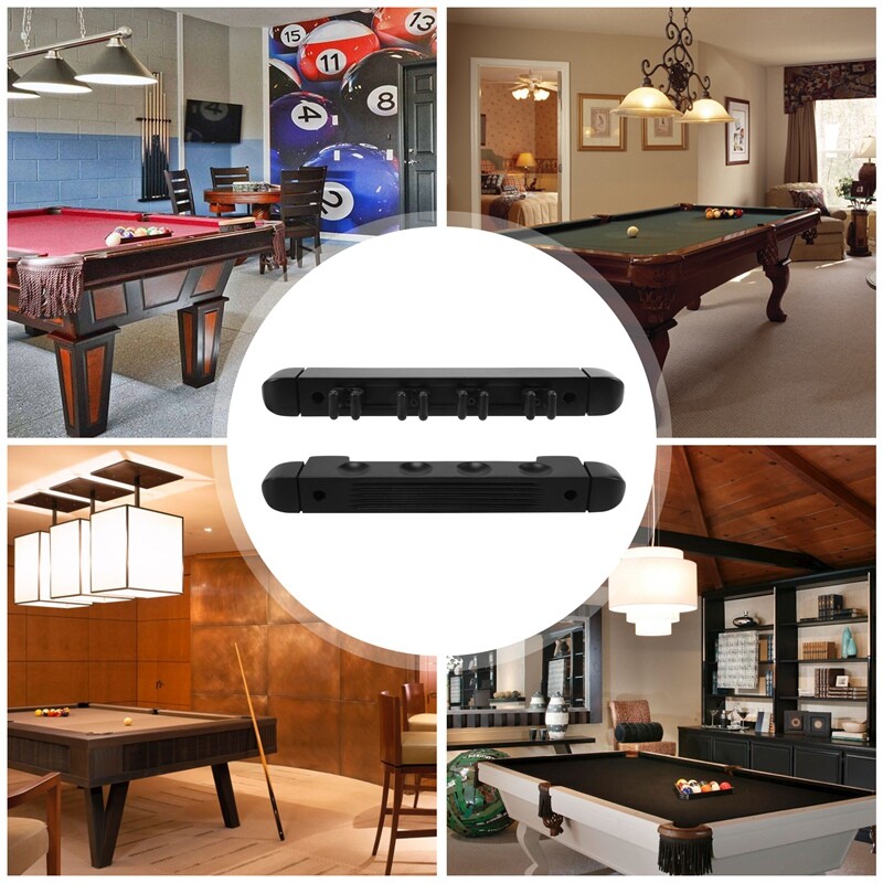 4 skylių sienoje montuojamas kietmedžio biliardo lazdų stovas 6 spaustukais biliardo laikiklio laikiklio priedai