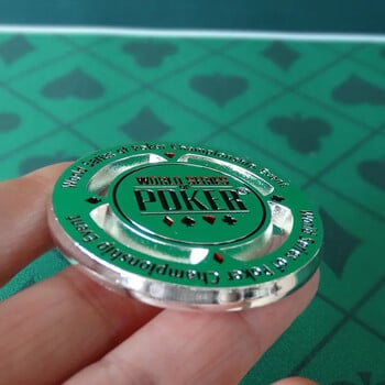 1 τμχ Metal Poker Coin Texas Poker Chips Επαγγελματικά Συλλεκτικά Δώρα Αναμνηστικά Καζίνο Αξεσουάρ παιχνιδιού Προστατευτικό για κάρτες πόκερ