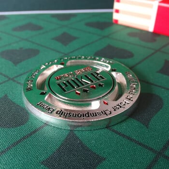 1 τμχ Metal Poker Coin Texas Poker Chips Επαγγελματικά Συλλεκτικά Δώρα Αναμνηστικά Καζίνο Αξεσουάρ παιχνιδιού Προστατευτικό για κάρτες πόκερ