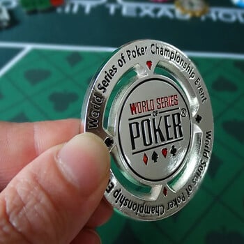 1 τμχ Metal Poker Coin Texas Poker Chips Επαγγελματικά Συλλεκτικά Δώρα Αναμνηστικά Καζίνο Αξεσουάρ παιχνιδιού Προστατευτικό για κάρτες πόκερ