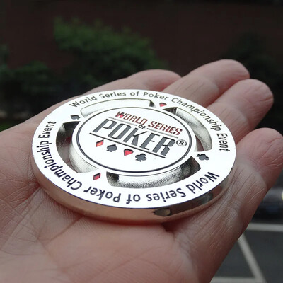 1 gab. Metāla pokera monēta Teksasas pokera žetoni Profesionāli kazino suvenīri kolekcionējami dāvanas spēļu piederumi Pokera karšu aizsargs