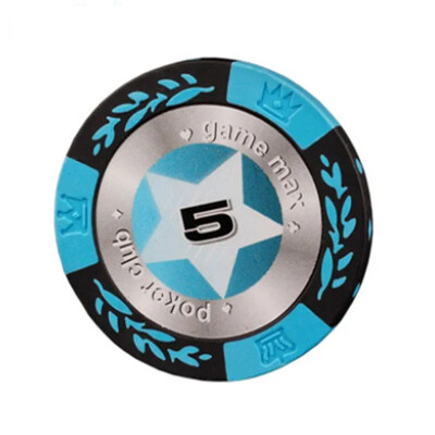 5 gab/partija Baccarat Upscale pokera žetonu komplekts Piederumi Šaha tipa Māla žetoni Pentagram Texas Poker Texas Casino Poker