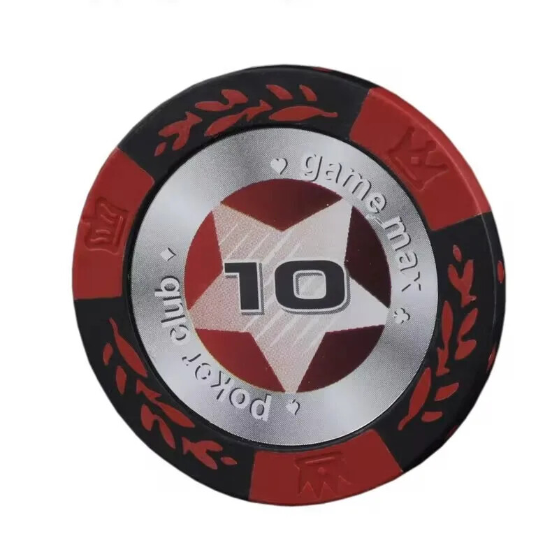 5 gab/partija Baccarat Upscale pokera žetonu komplekts Piederumi Šaha tipa Māla žetoni Pentagram Texas Poker Texas Casino Poker