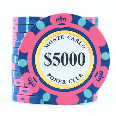 Monte Dollar Carlo Monētas 10 gab Golden Clay Poker Chips Kazino Monētas 14gram Māla Monētas Pokera žetoni Izklaide