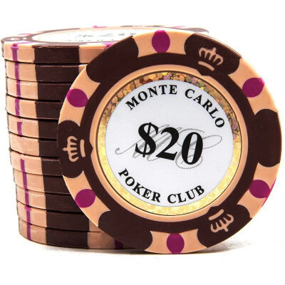 Monte Dollar Carlo Monētas 10 gab Golden Clay Poker Chips Kazino Monētas 14gram Māla Monētas Pokera žetoni Izklaide