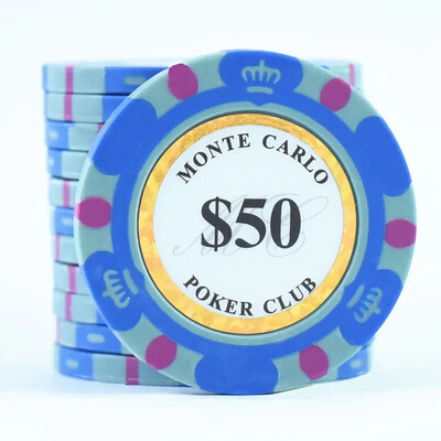 Monte Dollar Carlo Monētas 10 gab Golden Clay Poker Chips Kazino Monētas 14gram Māla Monētas Pokera žetoni Izklaide