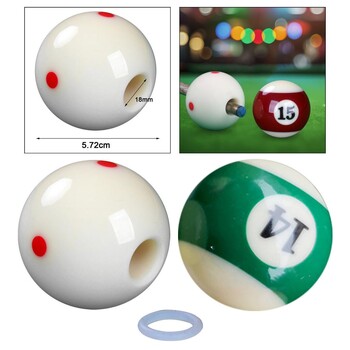 Billiards Cue Ball with Hole Βοηθός εξάσκησης μπιλιάρδου Σκόπευσης για Τεχνική μπιλιάρδου Διάτρητη άσκηση μπιλιάρδου