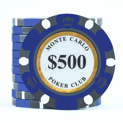 Monte Dollar Carlo Monētas 10 gab Golden Clay Poker Chips Kazino Monētas 14gram Māla Monētas Pokera žetoni Izklaide