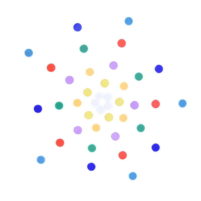 100vnt/maišelis PRO count bingo žetonų žymekliai bingo žaidimų kortoms 1,5cm *0,1cm