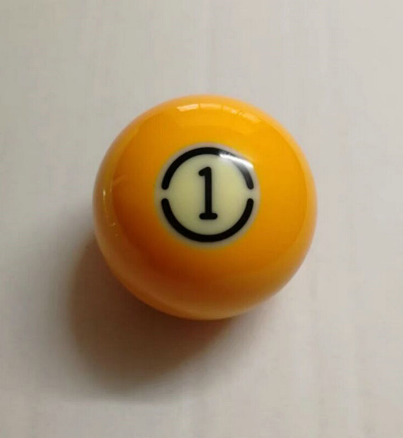 Must Kingkong TV piljardi piljardipall, standardsuurus 2-1/4" ühe palli asendus
