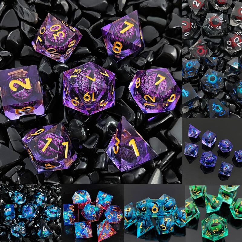 Set de zaruri Dargons Eye cu miezuri lichide mobile Accesorii pentru jocuri de masă pentru jocuri de masă MTG