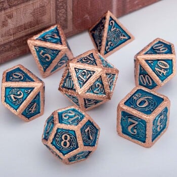 DND Metal Dice Set Music D&D Dice Dungeon and Dragon Ролеви игри Polyhedral Dice RPG D и D Dice D20 D12 D10 D8 D6 D4