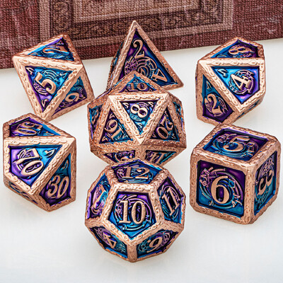DND Metal Dice Set Glazba D&D Dice Dungeon and Dragon Role Playing Games Polyhedral Dice RPG D i D Dice D20 D12 D10 D8 D6 D4