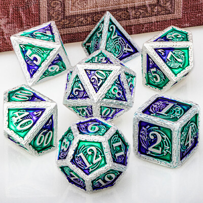 DND Metal Dice Set Glazba D&D Dice Dungeon and Dragon Role Playing Games Polyhedral Dice RPG D i D Dice D20 D12 D10 D8 D6 D4