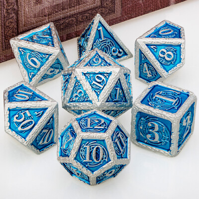 DND Metal Dice Set Glazba D&D Dice Dungeon and Dragon Role Playing Games Polyhedral Dice RPG D i D Dice D20 D12 D10 D8 D6 D4