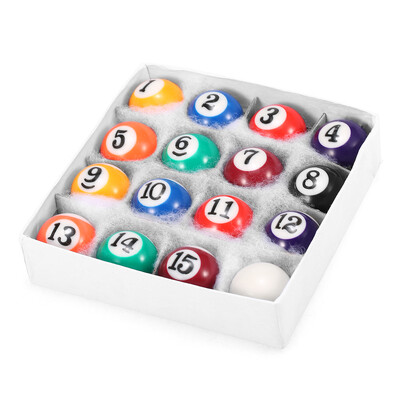 25 mm / 32 mm / 38 mm vaikų biliardo stalo kamuoliukų rinkinys, derva, maži baseino kamuoliukai, pilnas rinkinys