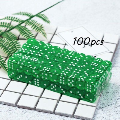 100 buc/pachet zaruri acrilice culori 14 mm colț rotund transparent bară de înaltă calitate zaruri joc ktv