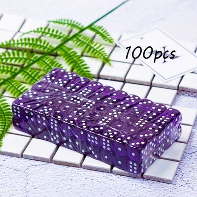 100 buc/pachet zaruri acrilice culori 14 mm colț rotund transparent bară de înaltă calitate zaruri joc ktv