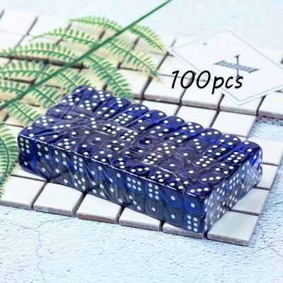 100 buc/pachet zaruri acrilice culori 14 mm colț rotund transparent bară de înaltă calitate zaruri joc ktv