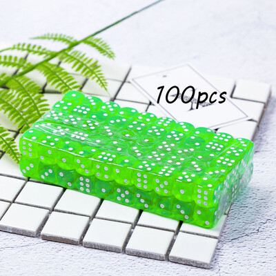 100 buc/pachet zaruri acrilice culori 14 mm colț rotund transparent bară de înaltă calitate zaruri joc ktv