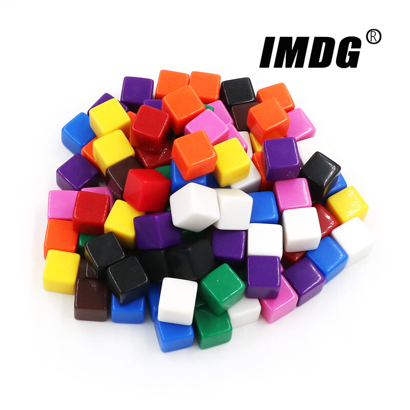 10 buc/pachet zaruri goale noi cuburi acrilice colorate 16mm colț pătrat Recuzită pentru predare Accesorii pentru jocuri Instrumente matematice