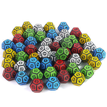 Polyhedral Dice 12 Sided Game Dice Set D12 Digital Cubes Dices for Role Playing Board Game D&D RPG