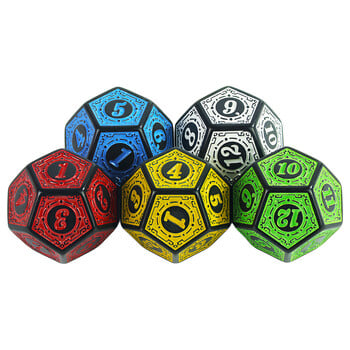 Polyhedral Dice 12 Sided Game Dice Set D12 Digital Cubes Dices for Role Playing Board Game D&D RPG