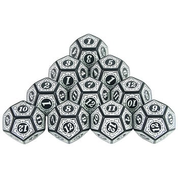 Polyhedral Dice 12 Sided Game Dice Set D12 Digital Cubes Dices for Role Playing Board Game D&D RPG