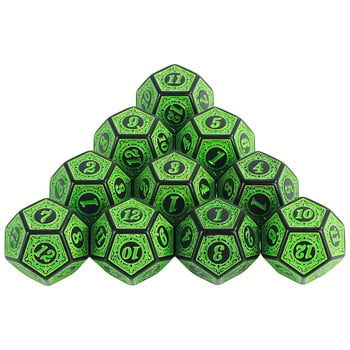 Polyhedral Dice 12 Sided Game Dice Set D12 Digital Cubes Dices for Role Playing Board Game D&D RPG