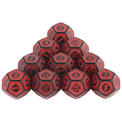Polyhedral Dice 12 Sided Dice Dice Set D12 Digital Cubes Kockice za igranje uloga Društvena igra D&D RPG