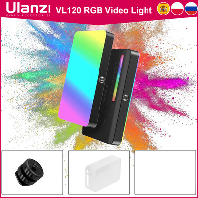 Ulanzi VL120 RGB камера видео светлина мини преносим 3100mAh фотографско осветление смартфон Vlog запълваща светлина RGB видео светлина