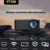 Miniprojektor 1080P mobiilne video kodukino Wifi nutikad kaasaskantavad projektorid juhtmevaba sama ekraaniga projektor Iphone Androidile