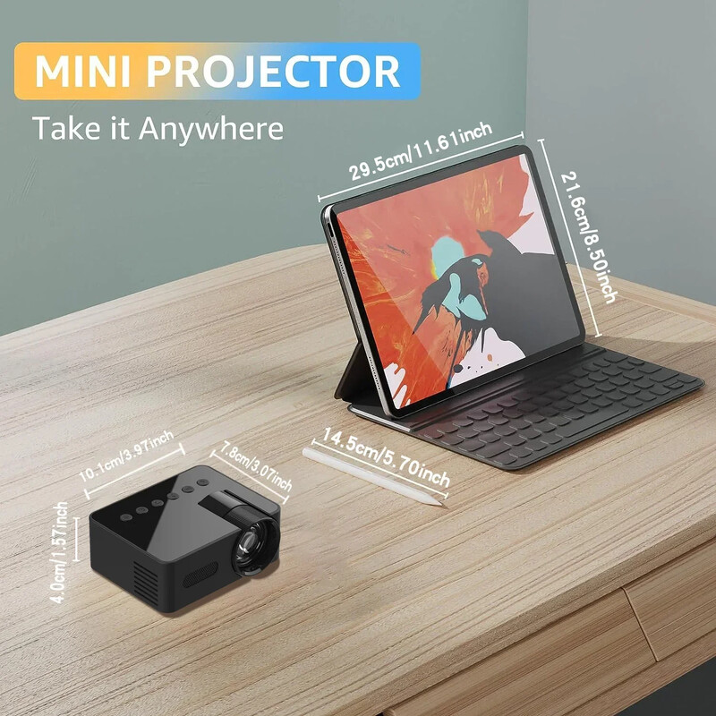 Mini projektor 1080P Mobilni video Kućno kino Wifi Pametni prijenosni projektori Bežični projektor istog zaslona za Iphone Android