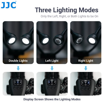 JJC LED Macro Arm Light με 10 Επίπεδα Ρυθμιζόμενης Φωτεινότητας Φωτισμός Macro Φωτογραφίας για Canon Nikon Sony Olympus Fujifilm DSLR