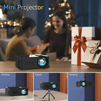 YT100 Mini Projector Mobile Video Wifi Έξυπνο φορητό Home Theater Ασύρματη πολλαπλή οθόνη για iPhone Android Cinema Kids Δώρο