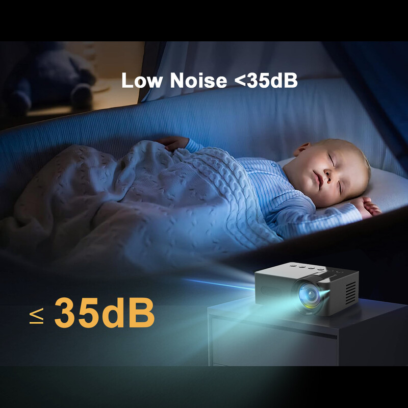 YT100 mini projektors mobilais video Wifi vieds pārnēsājams mājas kinozāles bezvadu daudzekrāni iPhone Android Cinema Kids dāvana