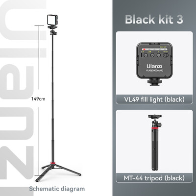Ulanzi VL49 6W Mini Vlog LED täitevalgusti valge 2000mAh 5500K zoom valgustus fotovalgustus videotelefoni selfie täitelambid