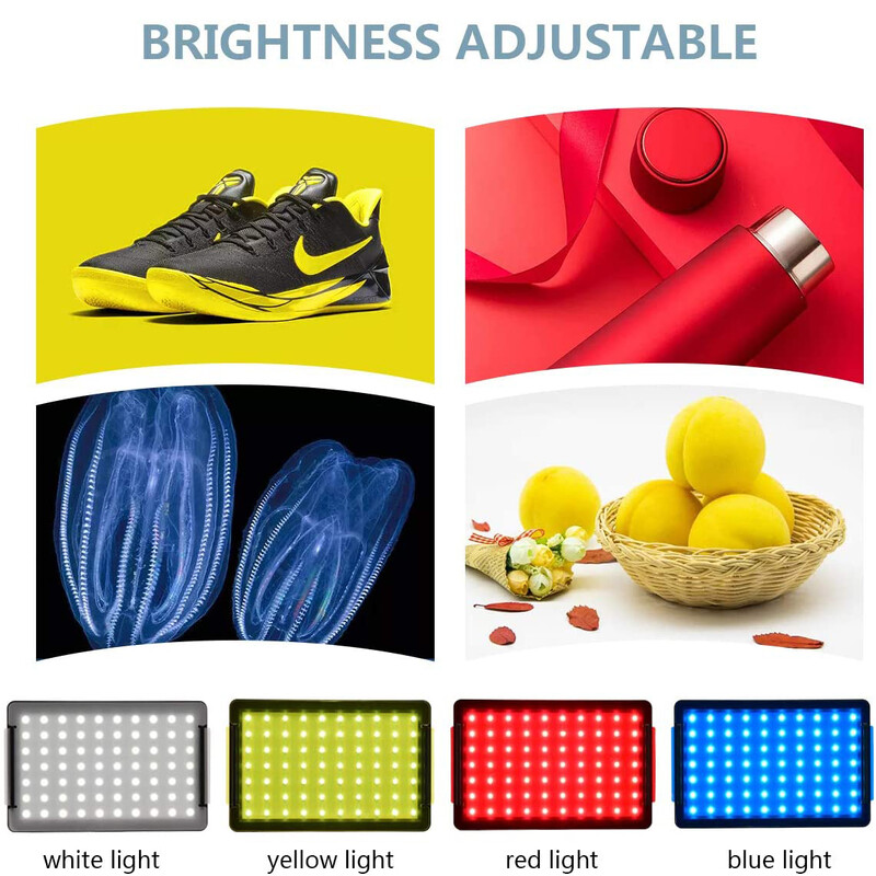 Фотография LED видео осветителен панел Осветление Комплект лампа за фото студио за снимане на поточно предаване на живо Youbube със стойка за статив RGB филтри