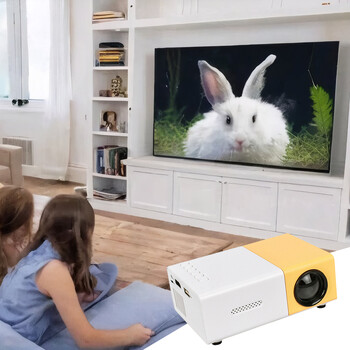 HD 1080P Mini LED Projector 400 Lumen Home Media Player 320x240 Φορητός μικροπροβολέας LED με τηλεχειριστήριο