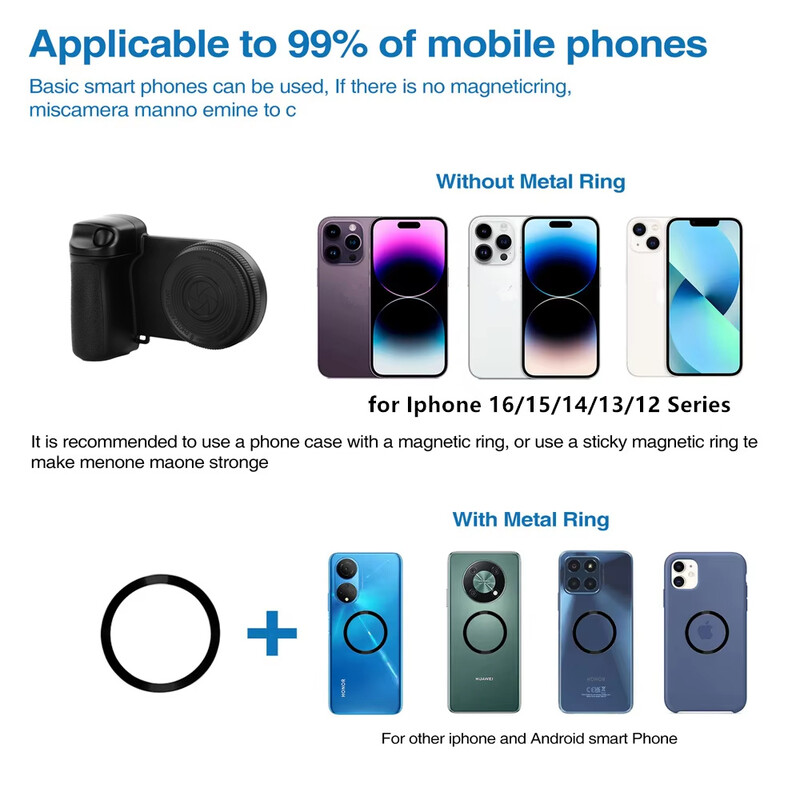 2024 MagSafe Smartphone Camera Shutter Grip Bluetooth Selfie Ručka Foto Stabilizator Stabilizator Svjetla za Iphone Android