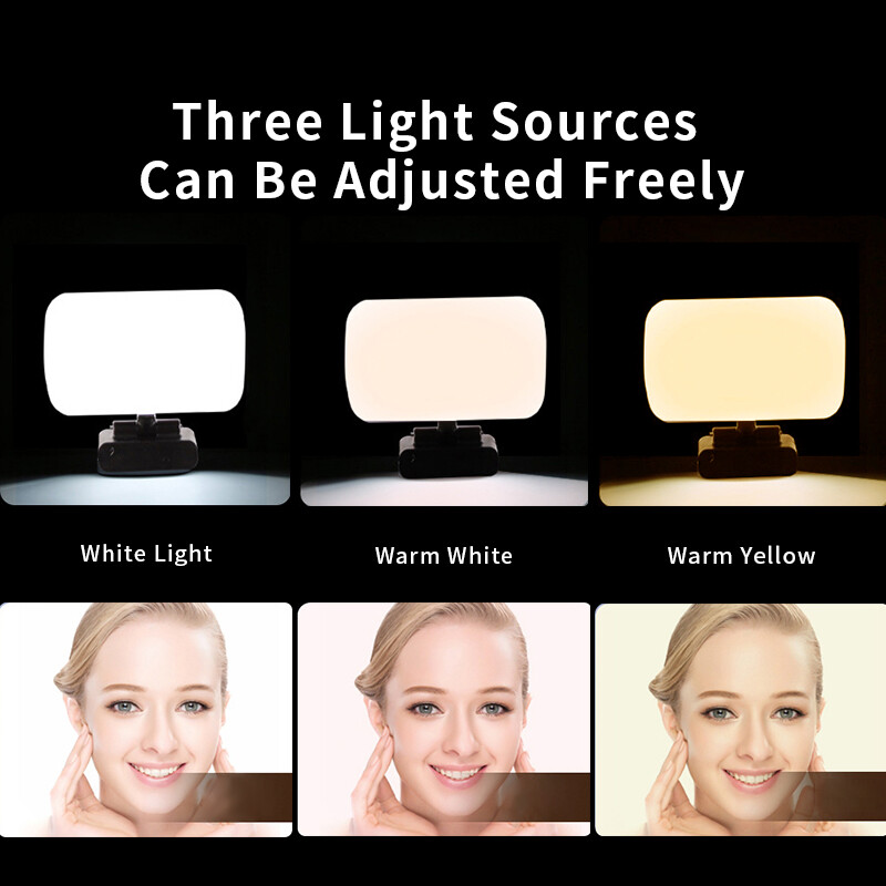 Videokonferencija 6500K prijenosna LED video svjetlosna kocka Prijenosno računalo Web kamera Svjetlo Zoom Rasvjeta za poziv Isječak za prijenos uživo