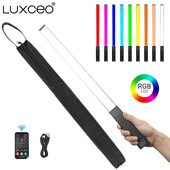 LUXCEO Q508A Baghetă de lumină video LED RGB de mână 3000K-6000K CRI 95+ Studio de fotografie Stick de lumină rece pentru Youtube Vlog