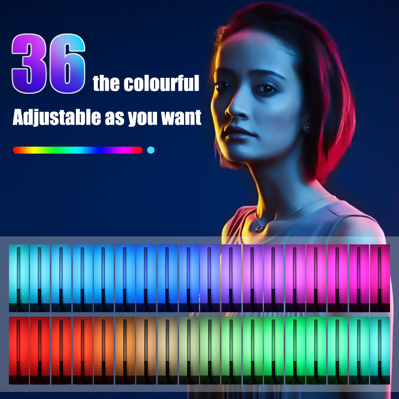 LUXCEO Q508A Baghetă de lumină video LED RGB de mână 3000K-6000K CRI 95+ Studio de fotografie Stick de lumină rece pentru Youtube Vlog