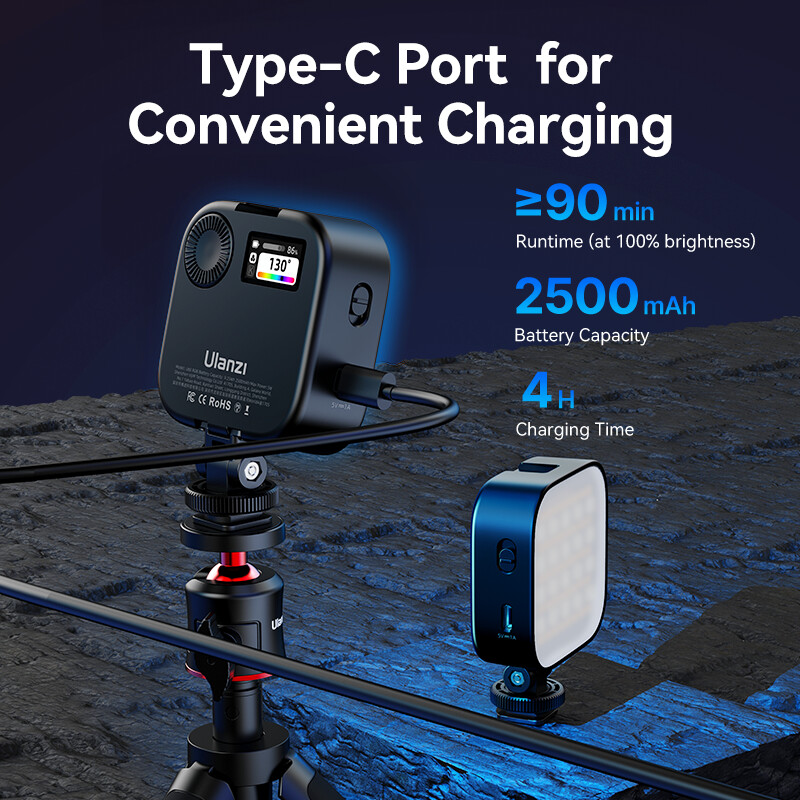 Ulanzi U60 RGB видео светлина 2500 mAh Pocket Fill Light 2500K-9000K за камера, телефон, статив за фотография, видео на живо